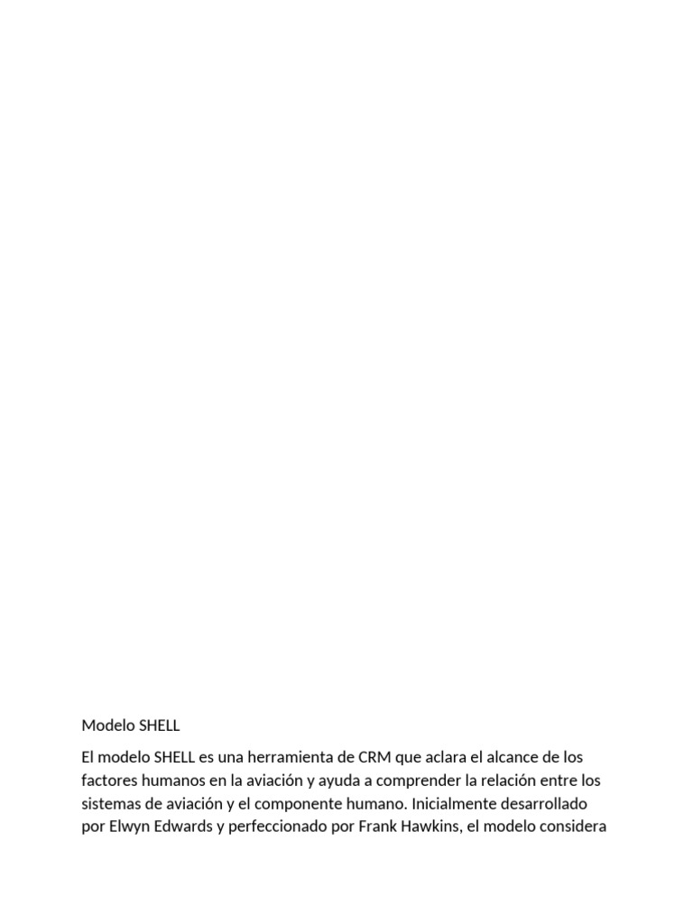 Modelo SHELL en Aviación: Factores Humanos | PDF | Software | Interfaz ...