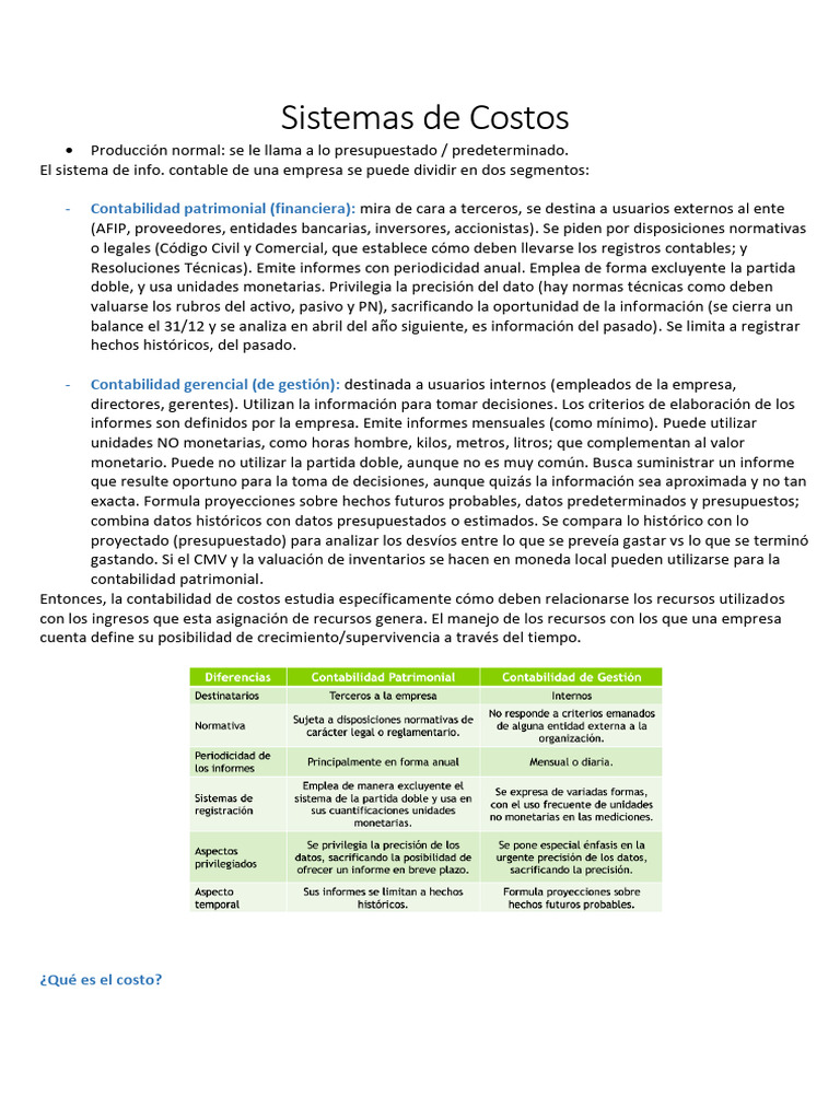 Sistemas de Costos: Contabilidad y Eficiencia | PDF | Costo | Logística
