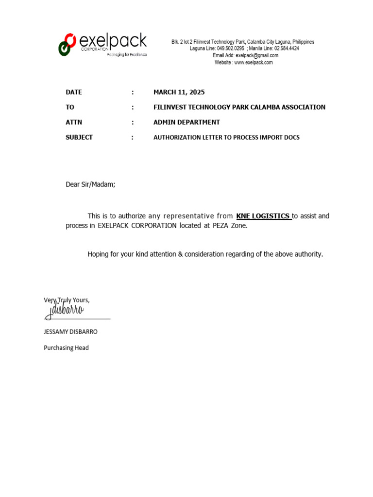 Endorsement Letter | PDF