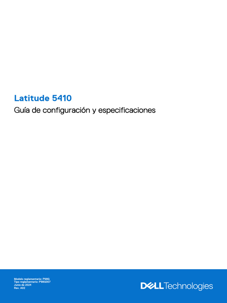 Especificaciones Dell Latitude 5410 | PDF | USB | Ieee 802.11