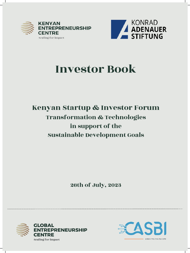 KAS Kenia GEC Investor Book | PDF | Smallholding | Agriculture
