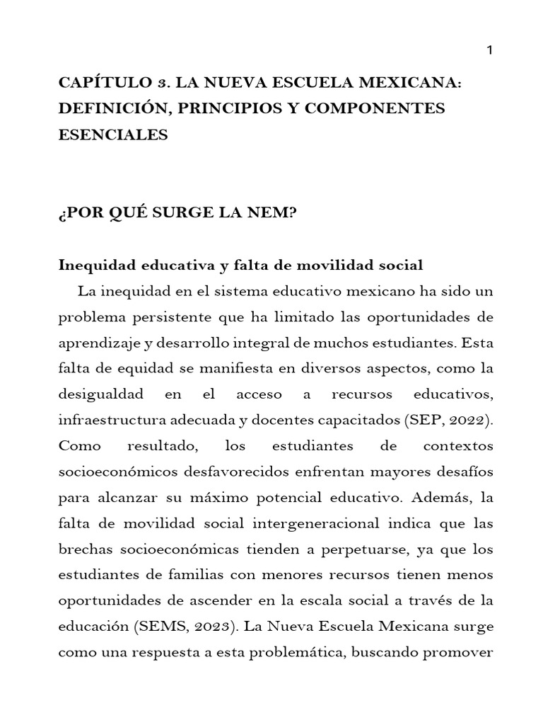 Capítulo 3 Nueva Escuela Mexicana Caso Pdf Enseñando Inclusión