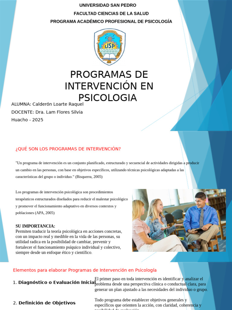 Programas de Intervención Psicológica | PDF | Terapia de conducta ...