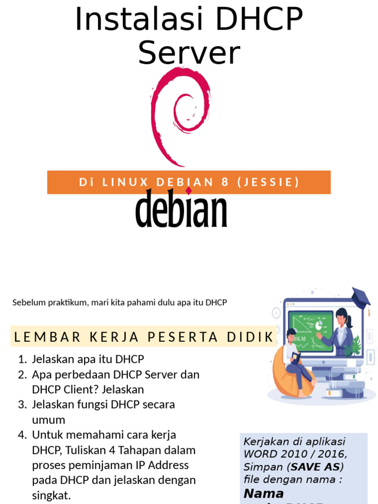 Instalasi DHCP Server di Debian 8 | PDF