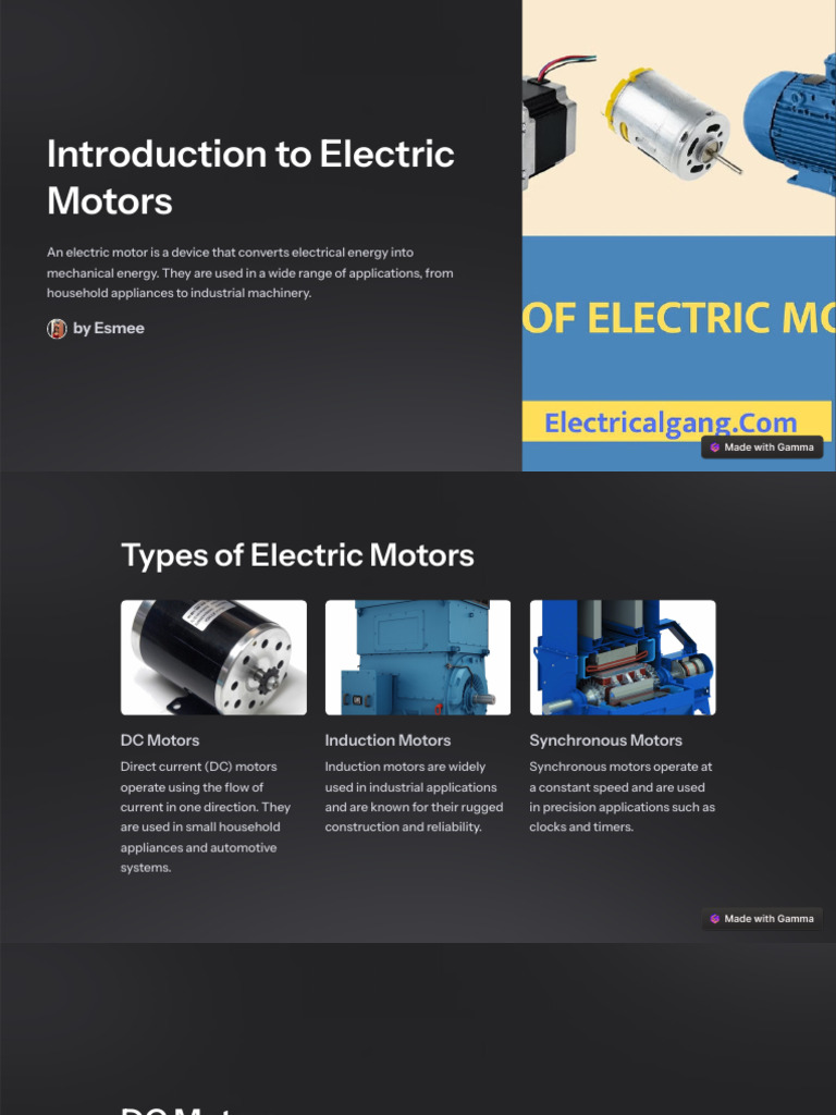 Overview of Electric Motor Types | PDF | Electric Motor | Electromagnetism