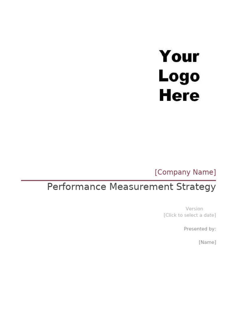 Performance Measurement Strategy Guide | PDF | Strategic Planning | Goal