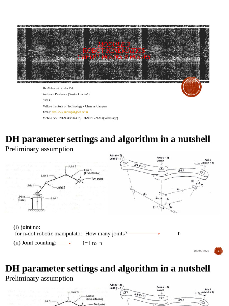Robot Kinematics: DH Parameters Explained | PDF | Mechanical ...