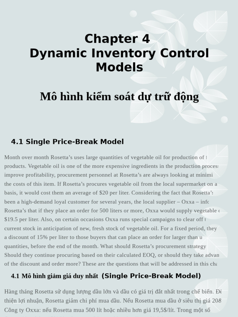 Inventory Management-Charp 4 | PDF