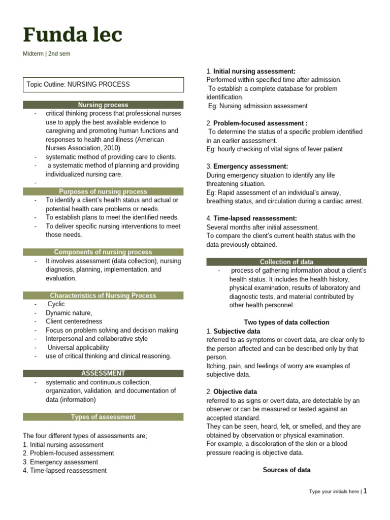 Nursing Process Overview and Components | PDF | Medical Diagnosis ...