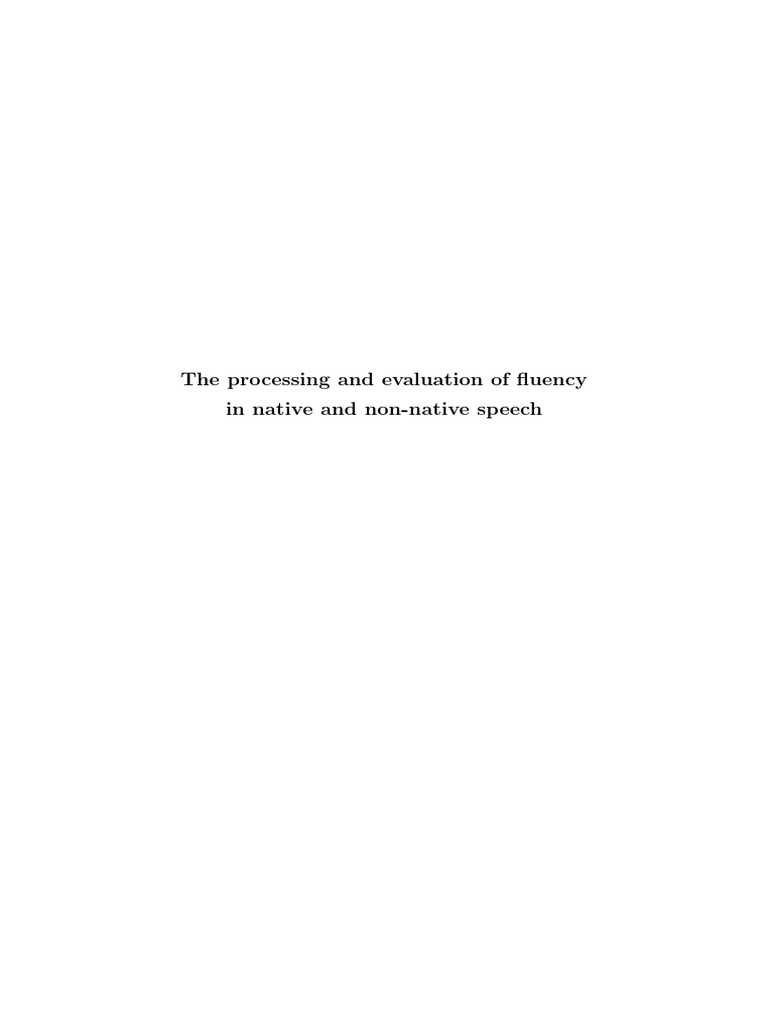 Sample 1 | PDF | Fluency | Speech