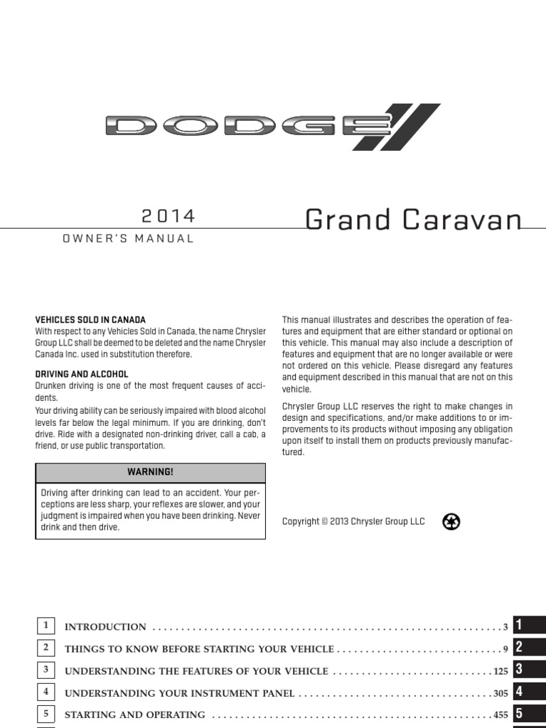 Inspiring 2014 Dodge Grand Caravan Manual Pictures
