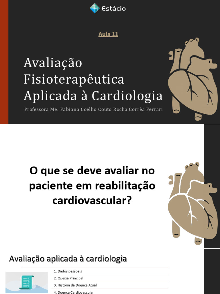 Avaliação Fisioterapêutica Cardiovascular | PDF | Coração | Diabetes