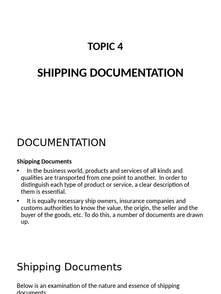 Essential Shipping Documentation Guide | PDF | Bill Of Lading | Business