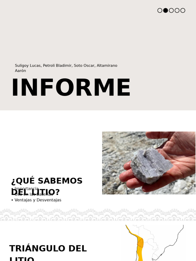 Usos y propiedades del litio en Argentina | PDF
