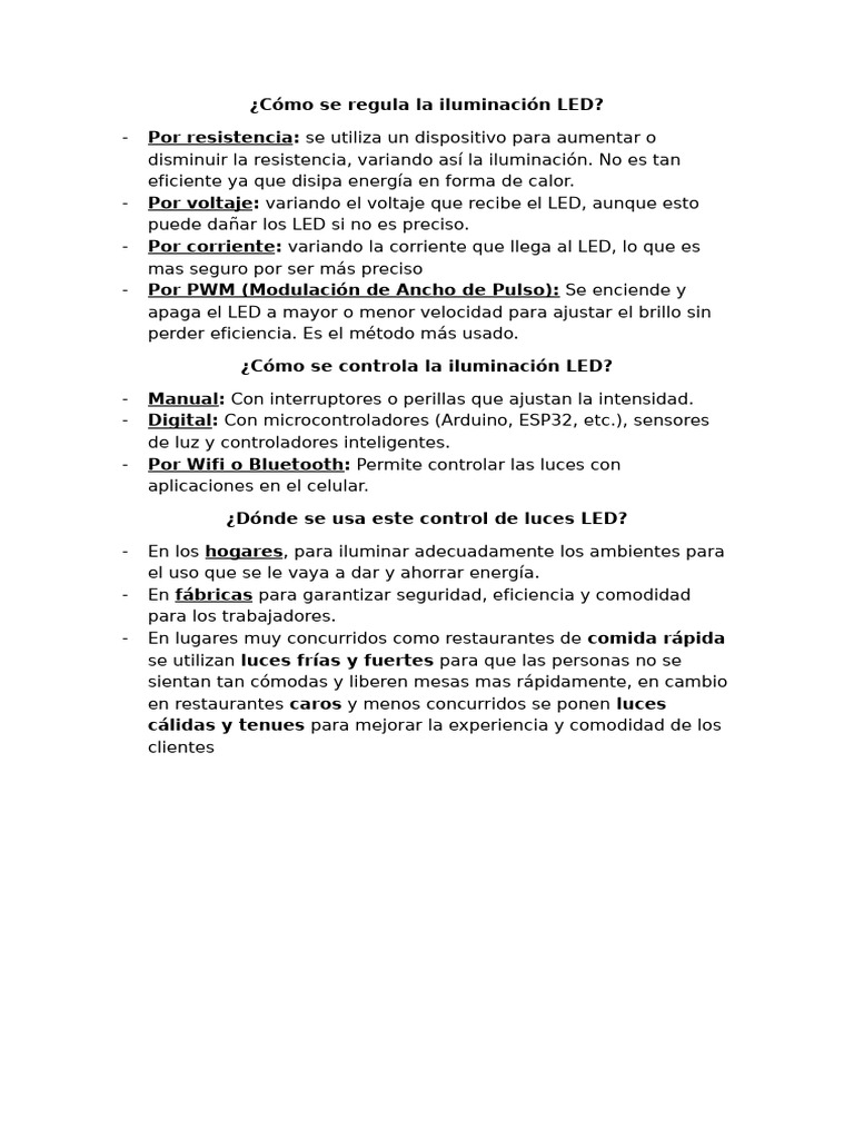 Regulación y Control de Iluminación LED | PDF