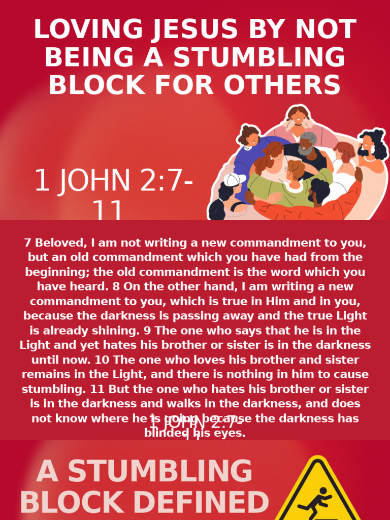 Loving Jesus by Not Being A Stumbling Block For Others | PDF