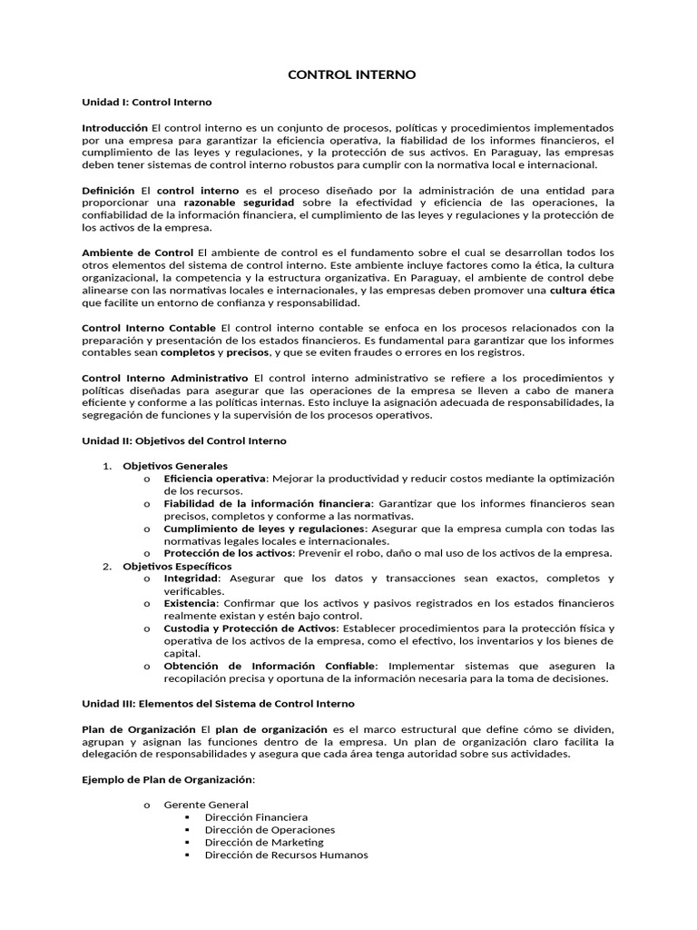 Guía Completa sobre Control Interno | PDF | Contabilidad | Auditoría