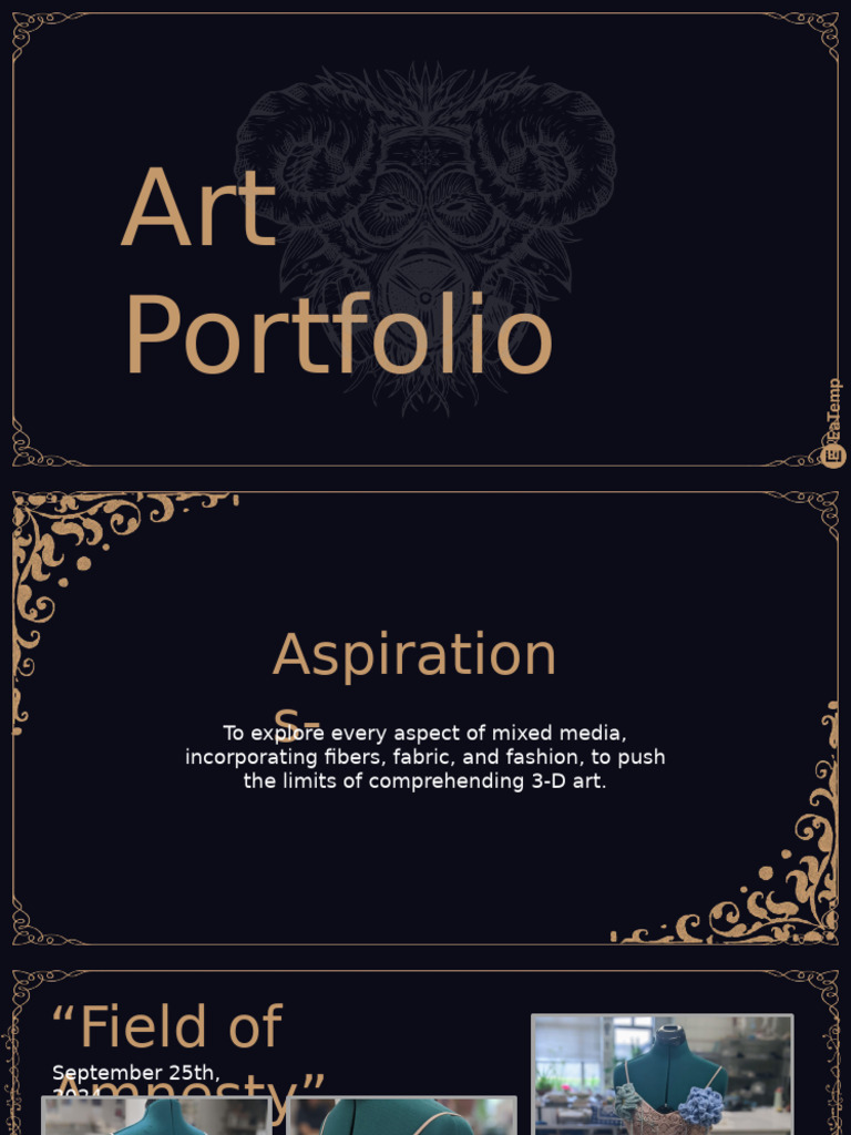 Digital Art Portfolio - Honors Studio Art III: 3-D - B8 | PDF