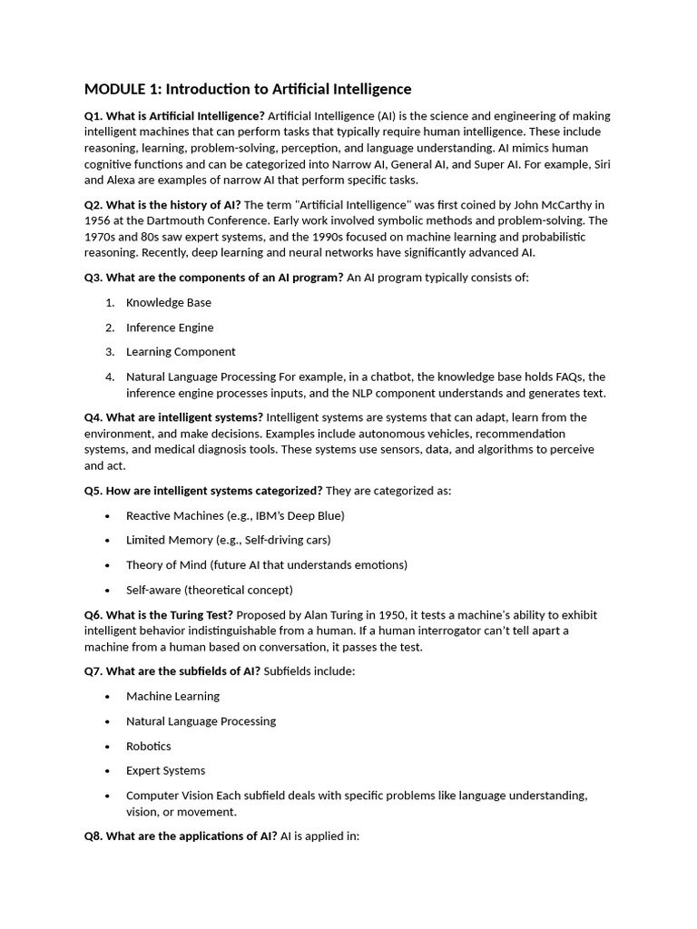 Introduction to Artificial Intelligence | PDF | Artificial Intelligence ...