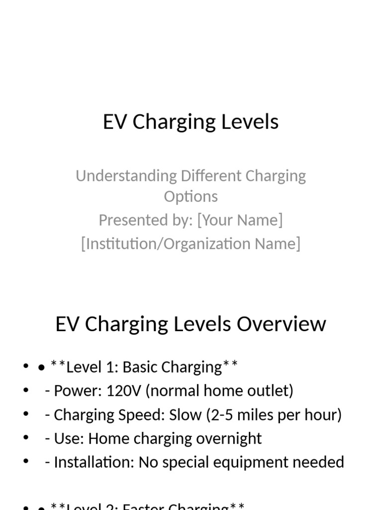 EV Charging Levels Explained | PDF