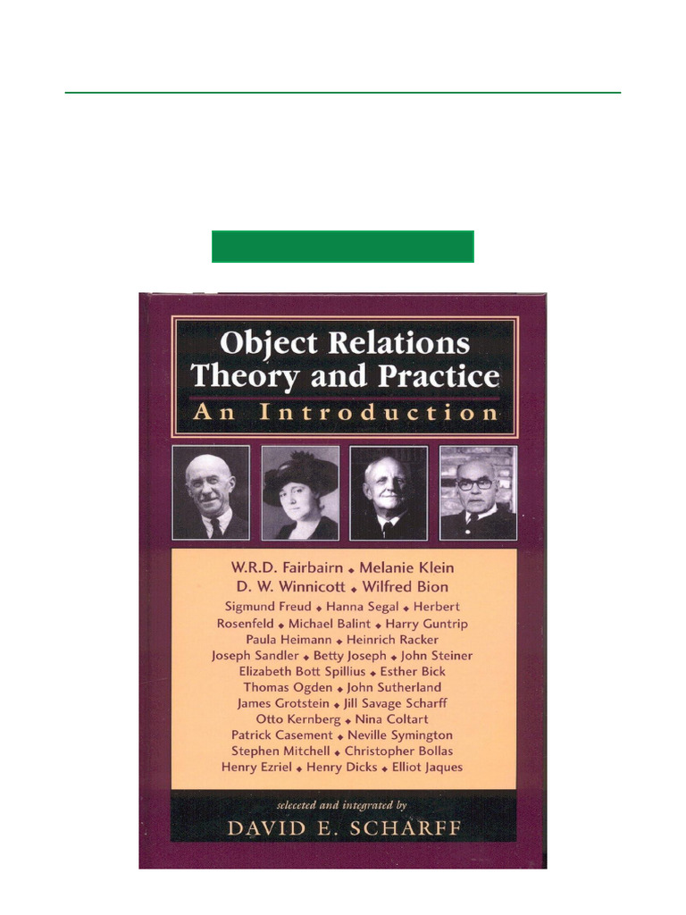 Introduction to Object Relations Theory | PDF | Psychoanalysis | Object ...