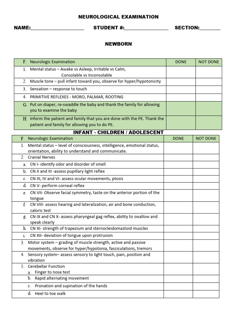 Neurological Examination | PDF