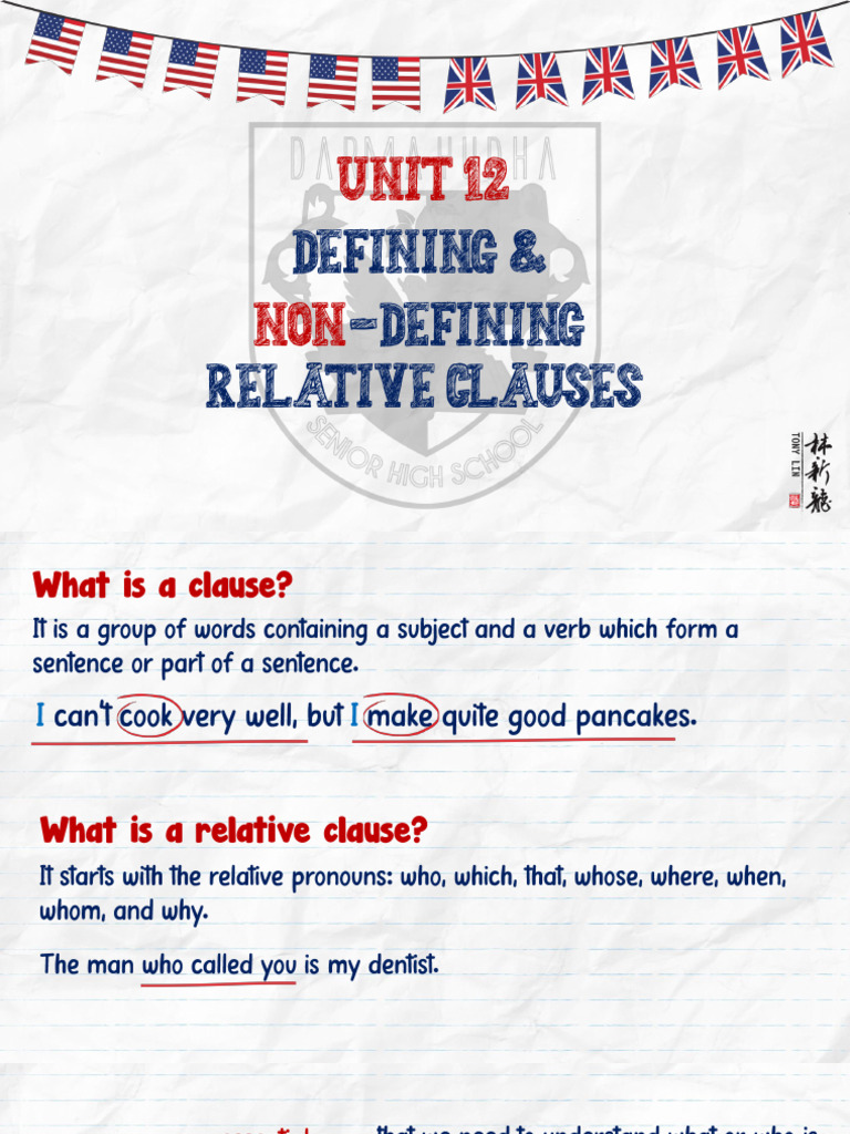 defining & non-defining relative clause (share) | PDF