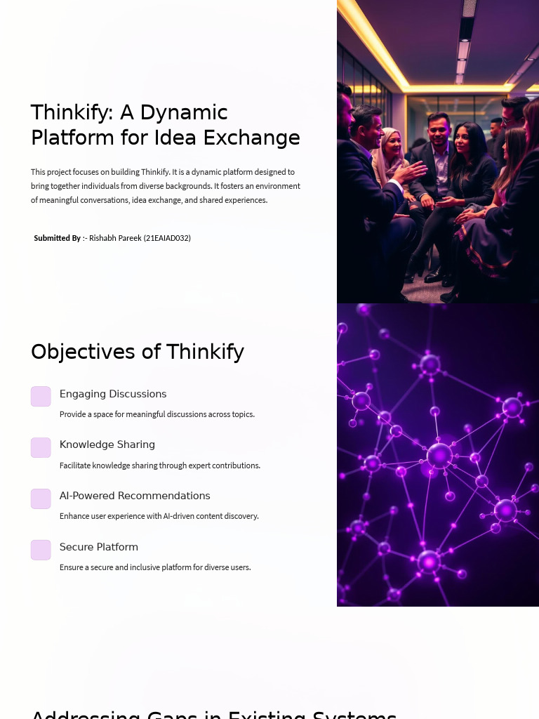 Thinkify A Dynamic Platform For Idea Exchange | PDF | Information ...