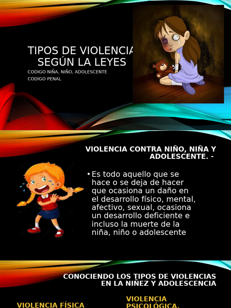 Tipos de Violencia en Niñez y Adolescencia | PDF | Violencia | Abuso ...
