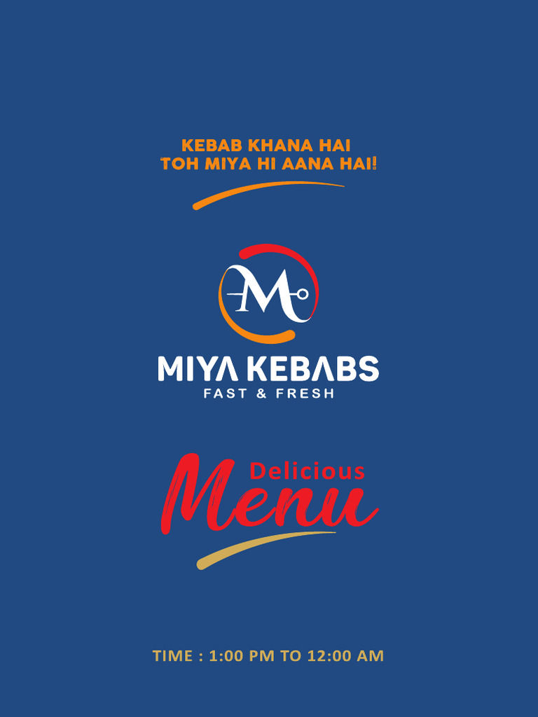 Miya Kebabs - E - Menu Card - KALYAN 16JAN24 | PDF