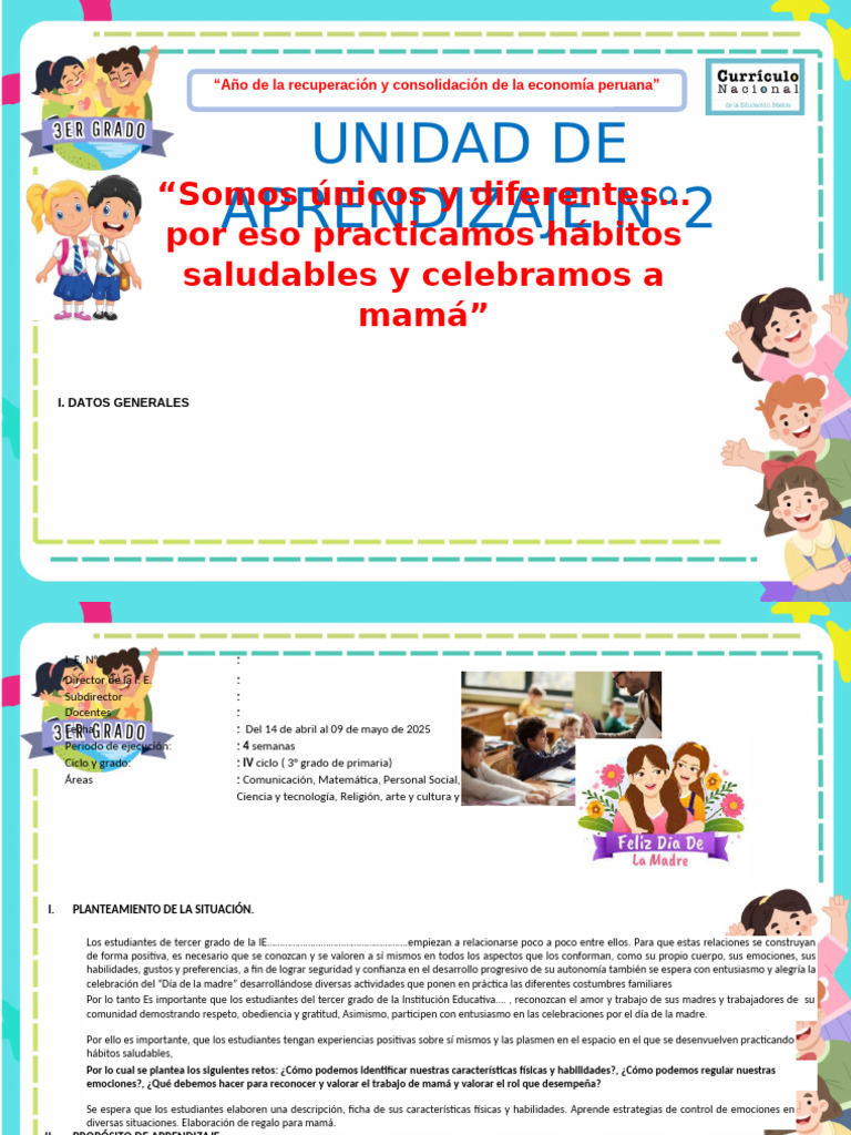 Propuesta 2 Unidad de Aprendizaje N°2 | PDF | Datos | Aprendizaje