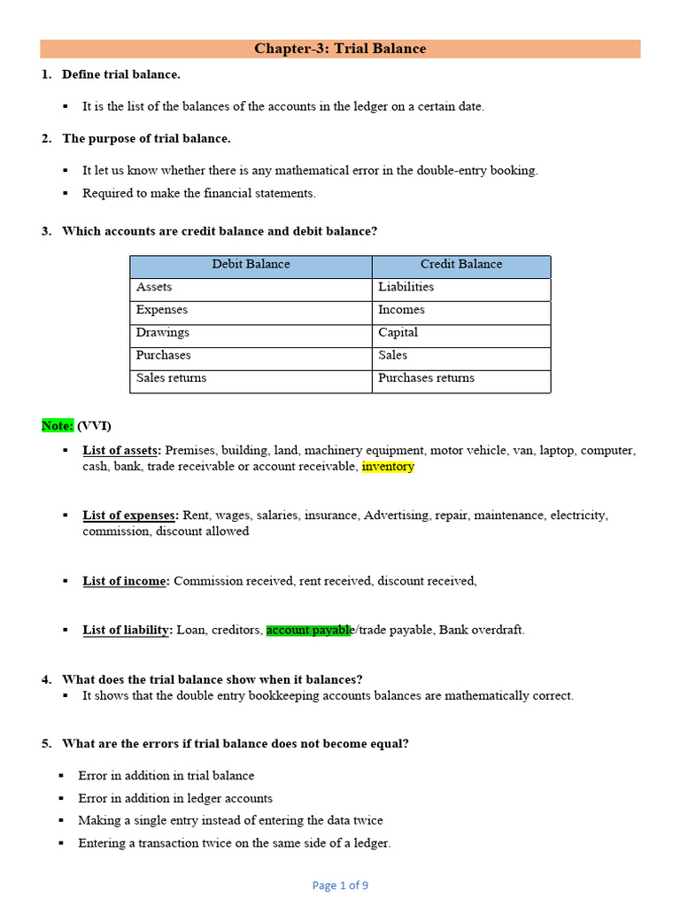 Accounting - Chapter - 3 To 6 | PDF | Debits And Credits | Bookkeeping