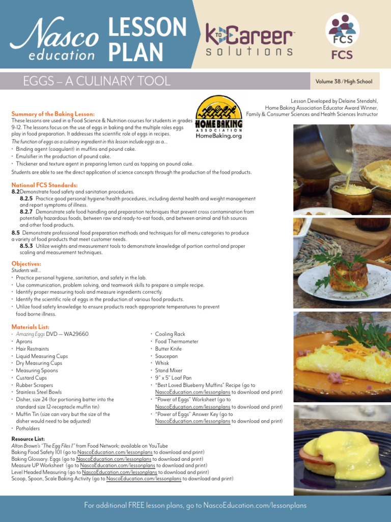 Culinary Uses of Eggs in Baking | PDF | Cereals | Flour