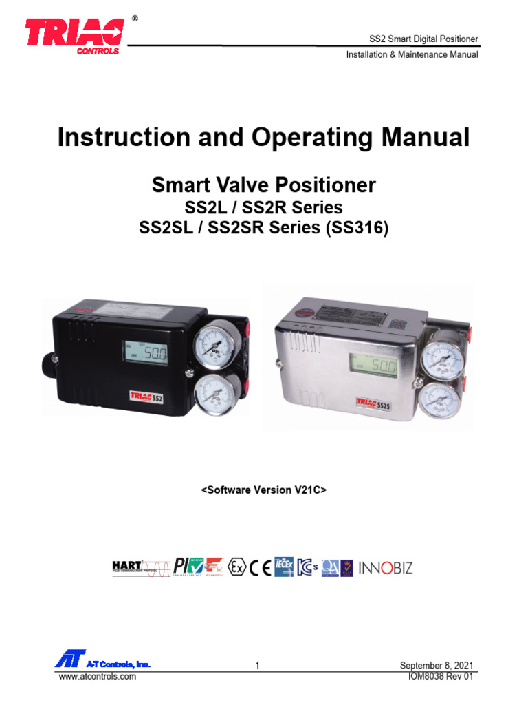 SS2 Smart Digital Positioner Manual | PDF | Safety | Actuator