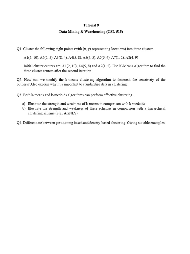 CSL 515 - Tut 9 | PDF