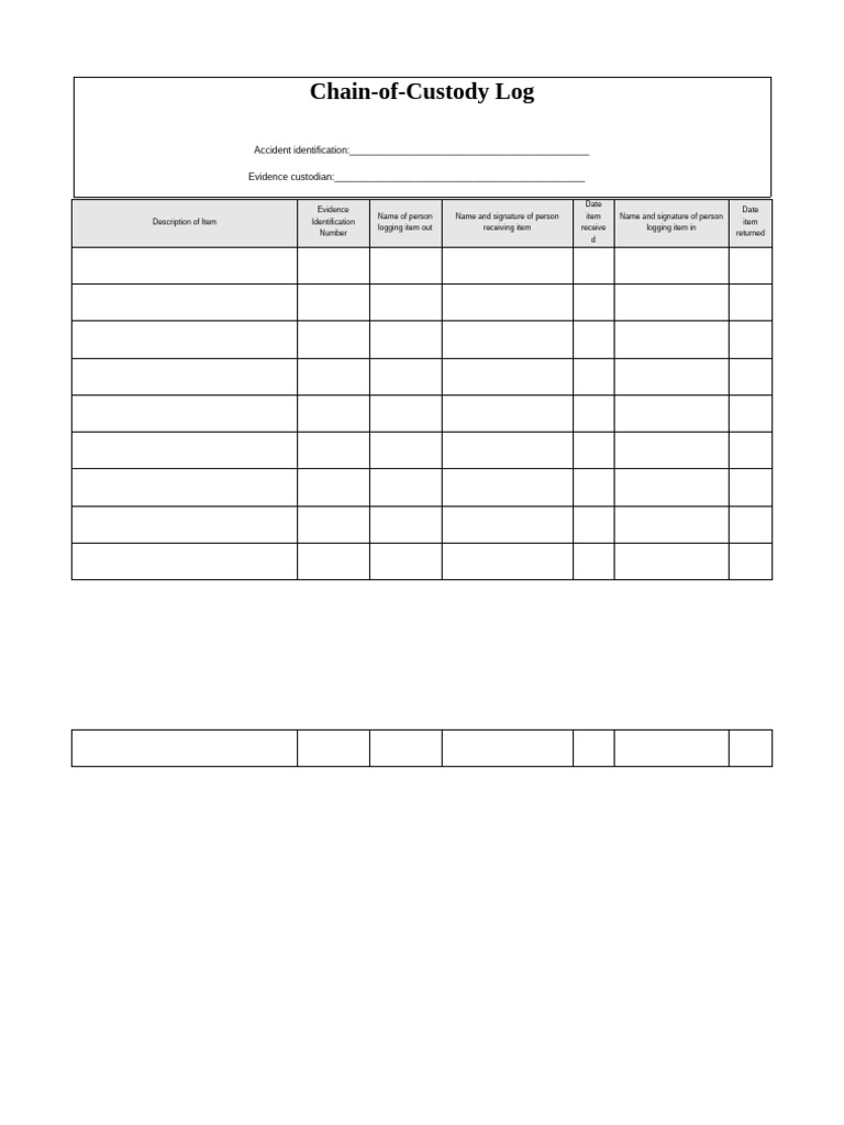 Evidence Log Sheet Printable This Evidence Log Evidence Log Archive