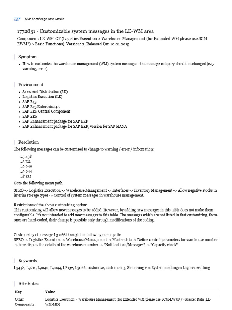OSS Note - 1772831 - E - 20250409 | PDF
