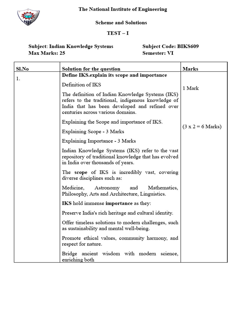 Test 1 Scheme and Solutions | PDF | Linguistics | Knowledge