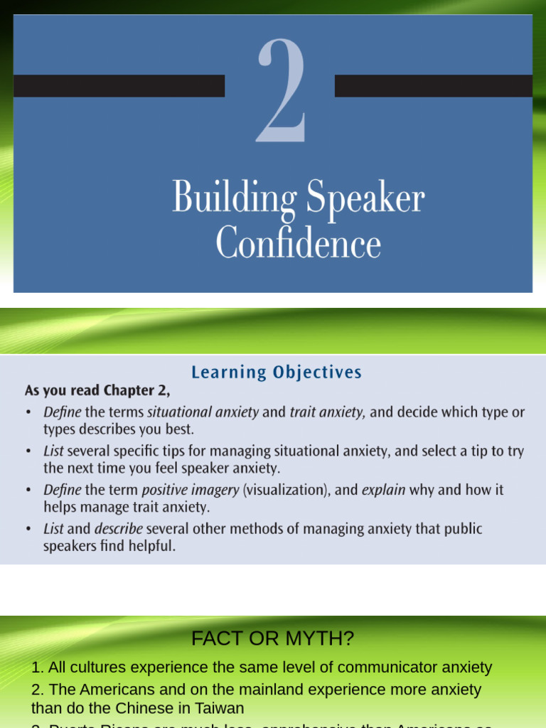 Unit 2 Building Speaker Confidence | PDF | Anxiety | Cognition