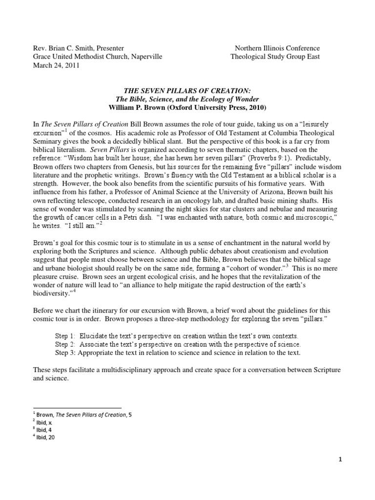 The Seven Pillars of Creation (March 24, 2011) PDF Genesis Creation