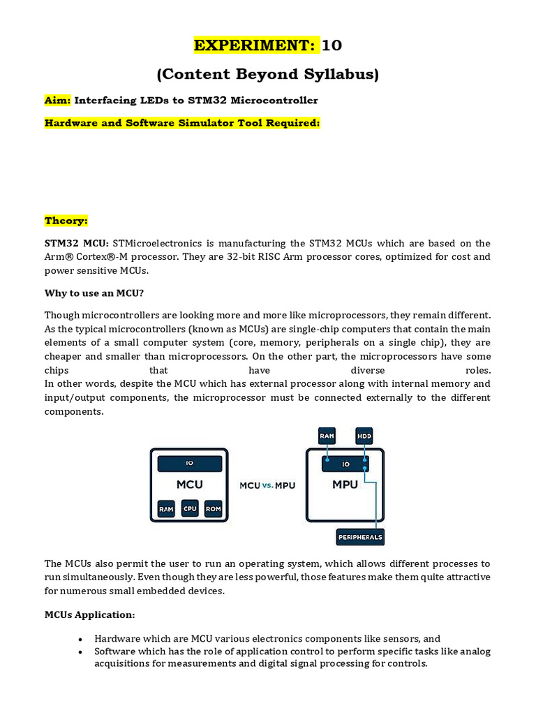 Interfacing LEDs with STM32CubeIDE | PDF | Microcontroller | Embedded ...