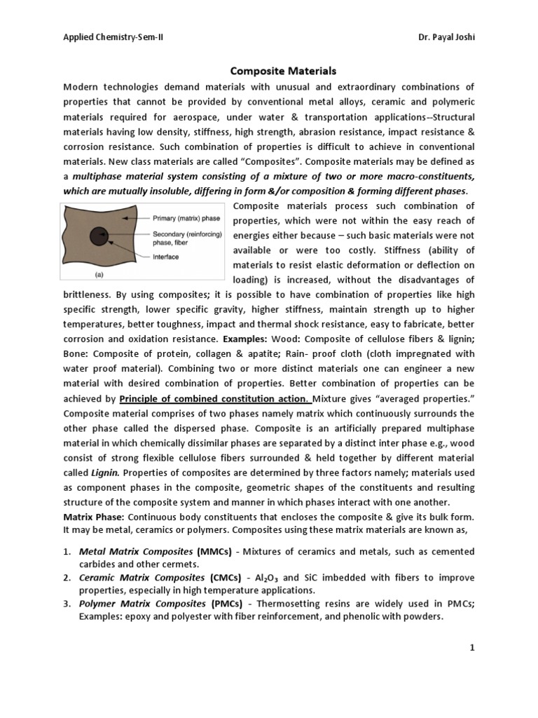 Overview of Composite Materials | PDF | Composite Material | Fibre ...