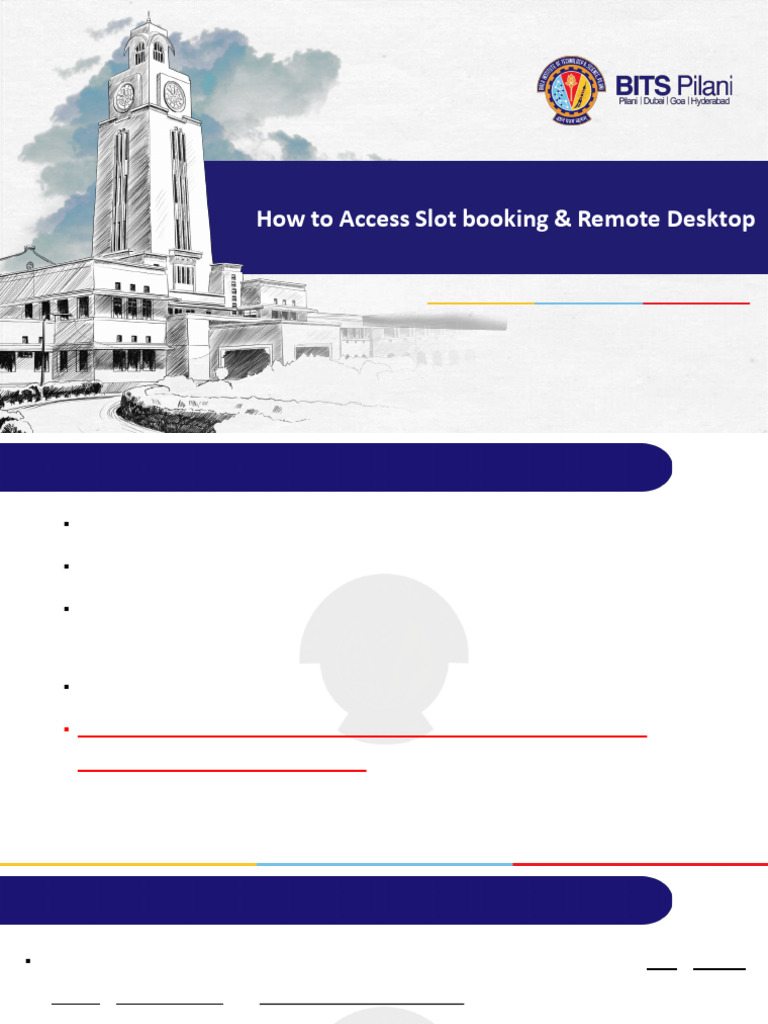 Accessing Remote Desktop Slots | PDF | Desktop Computer | Login
