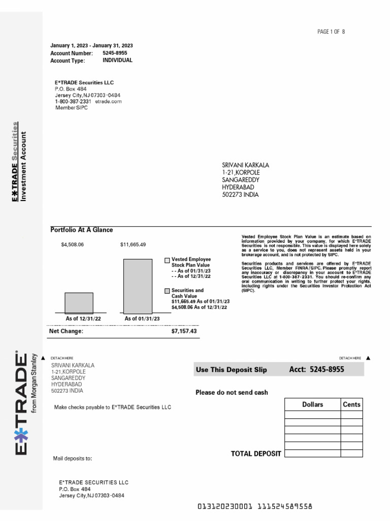 E*TRADE Cash Balance Overview January 2023 | PDF | Investing | Option ...