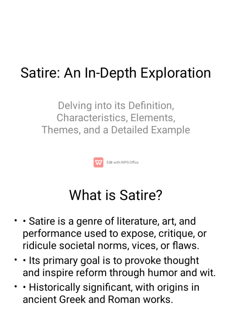 Understanding Satire: Definition & Elements | PDF | Satire | Parody