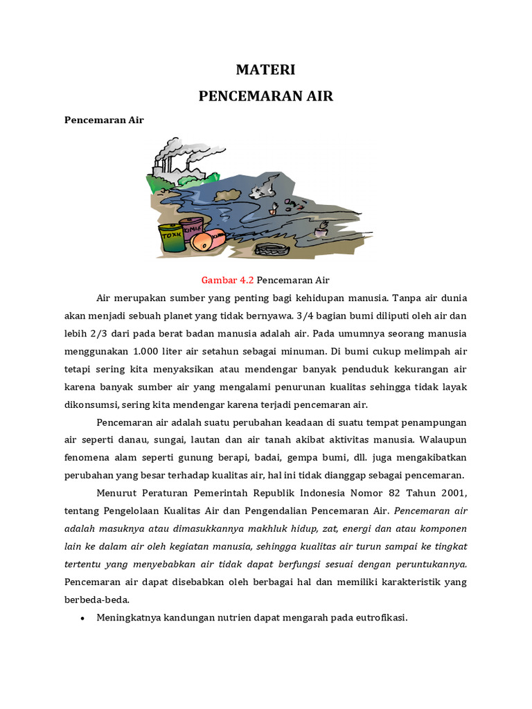 Dampak Pencemaran Air Terhadap Kesehatan | PDF