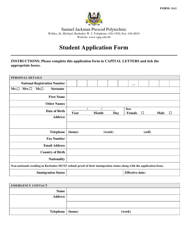 SJPP Application Form 2024-2025 | PDF