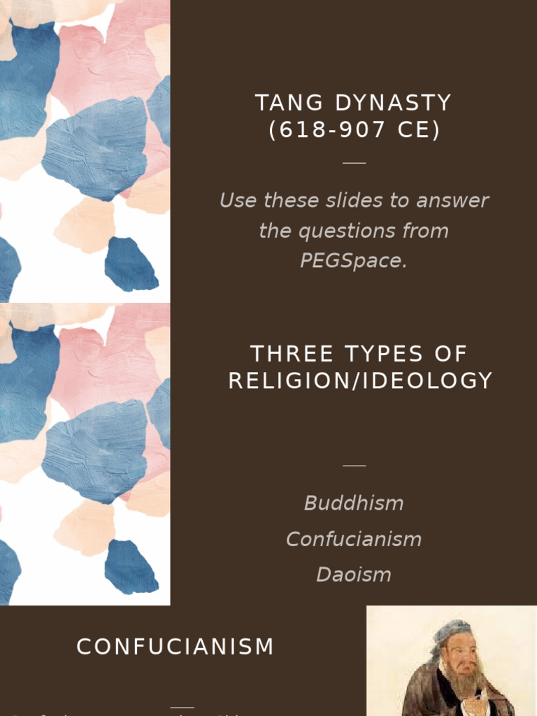 Tang Dynasty Religions: Buddhism, Daoism, Confucianism | PDF
