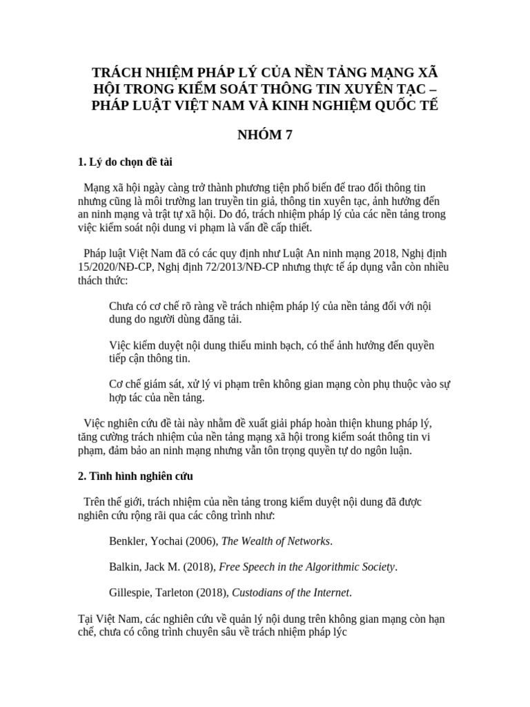 Trach Nhiem MXH | PDF