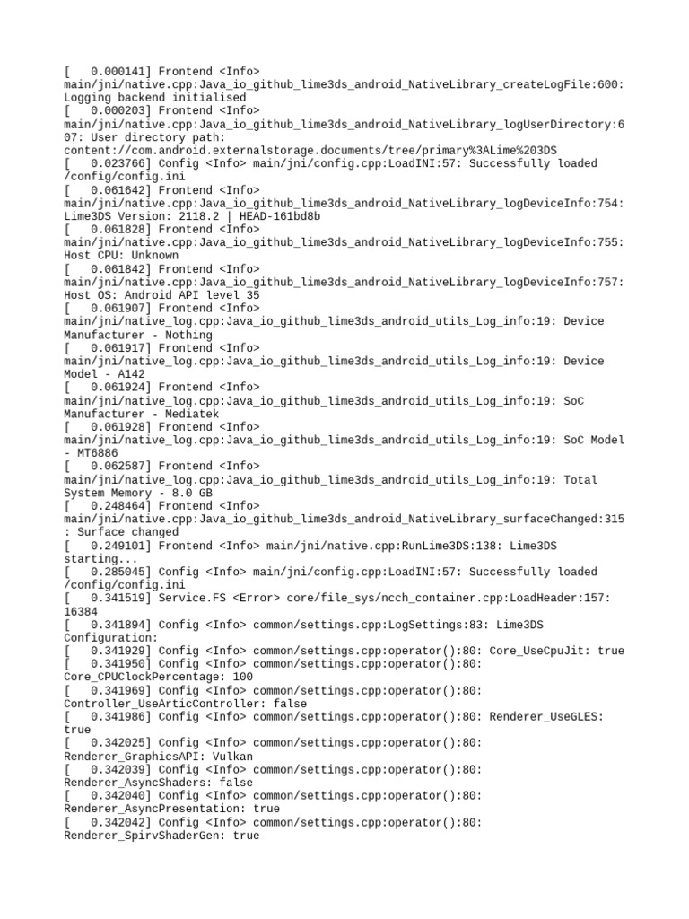 Lime3ds Log - Old | PDF | Computing | Computer Architecture